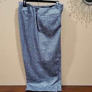 Talbot's: Wool blend coulottes/ Sz: 16w/Gray tweed texture